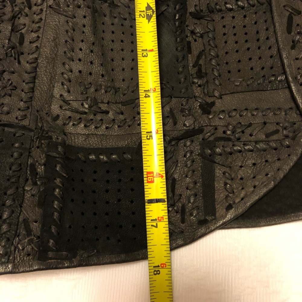 Leather Patchwork Vest Size Medium - image 5